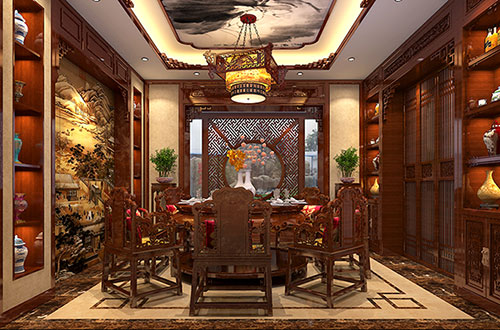 板芙镇温馨雅致的古典中式家庭装修设计效果图